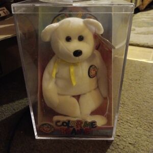 New in box color me beanie baby bear